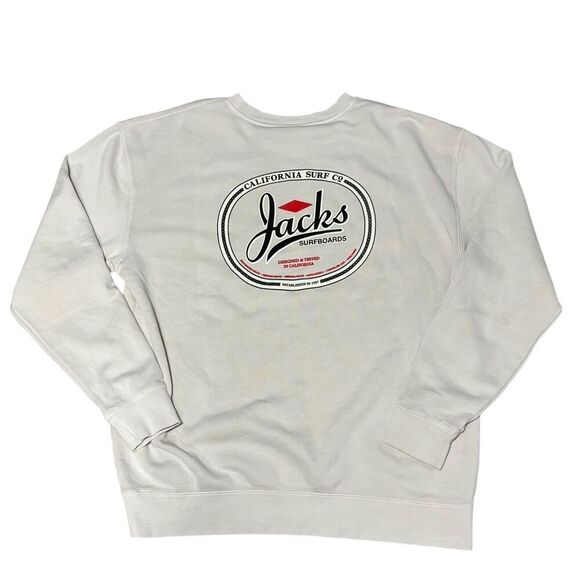 jacks surfboards hoodie TRENTON PIGMENT CREWNECK SWEATSHIRT - PIGMENT SAGE XL - Picture 2 of 6